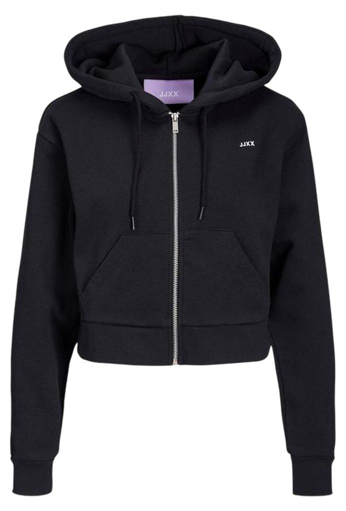 JJXX - "Abbie" Hoodie mit durchgehendem Reißverschluss für Damen, mit Kapuze, Leger GT24396 (38 DE) (Schwarz)