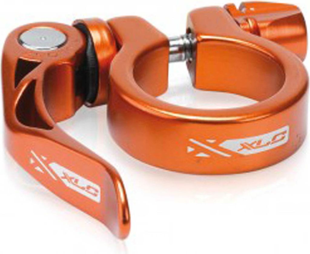 XLC PC-L04 Sattelstütz-Klemmring Ø 31,6 mm, mit Schnellspanner, orange