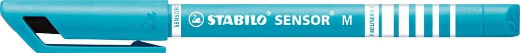 Fineliner mit gefederter Spitze - STABILO SENSOR M - medium - Einzelstift - türkis