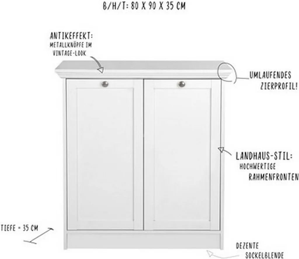 Commode Intertrade T blanc 001596 : rangement efficace contre le désordre - 11