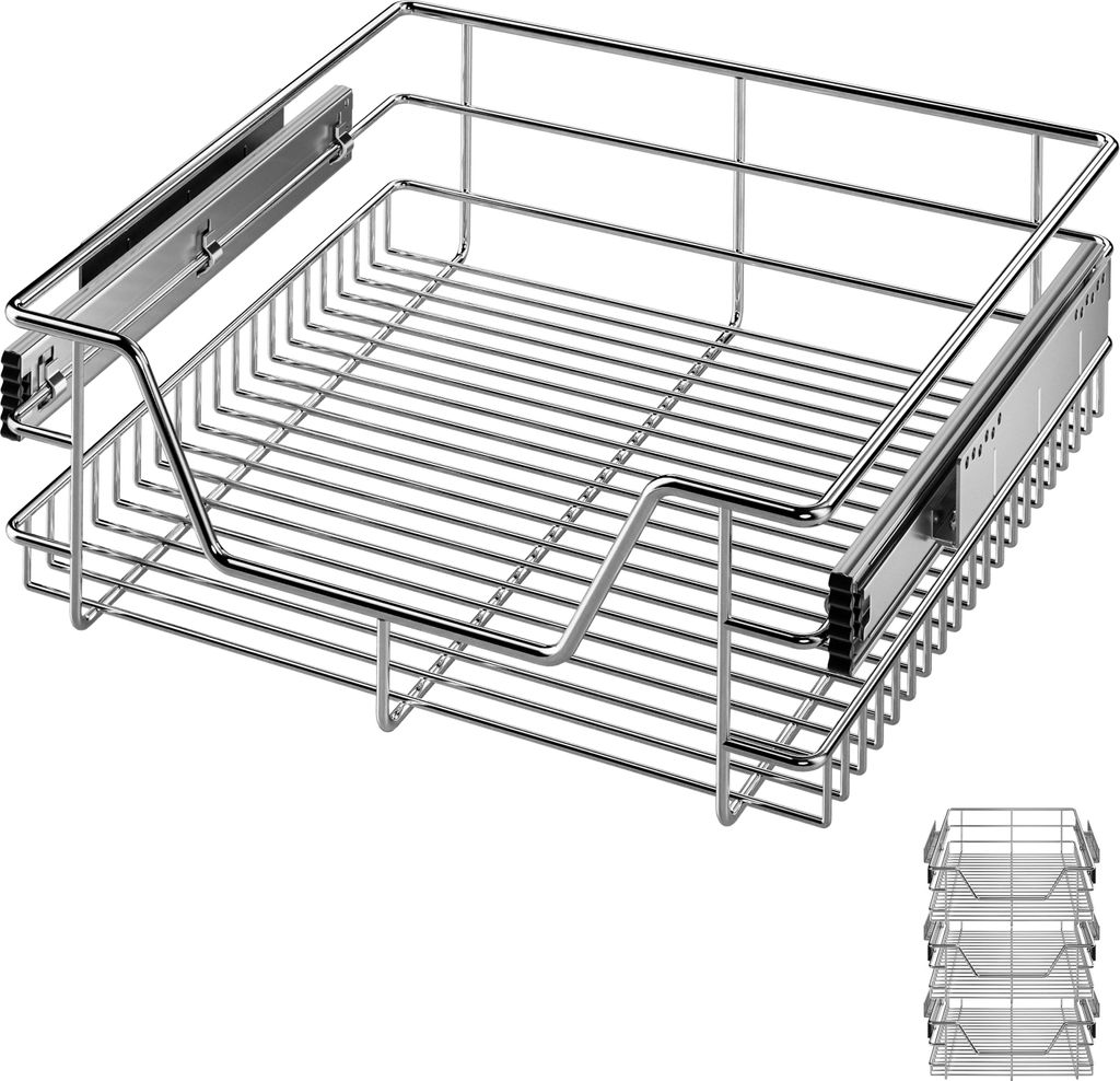 CASARIA® 3x Tiroir télescopique de rangement 50 cm pour Image du produit 