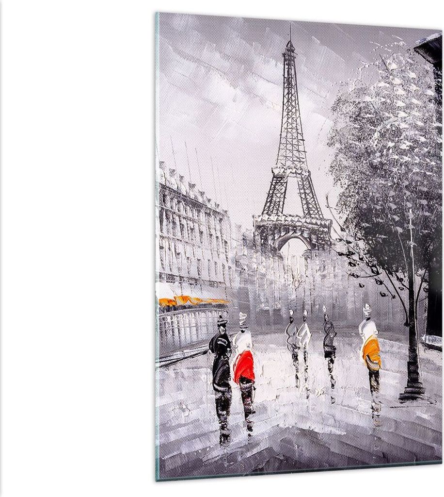 Bilder auf glas - Einteilig - Architektur Paris Eiffle Frankreich - 80x120cm - Glasbilder - Wandbilder - Bilder - Wanddekoration aus Glas - Glas Bi...