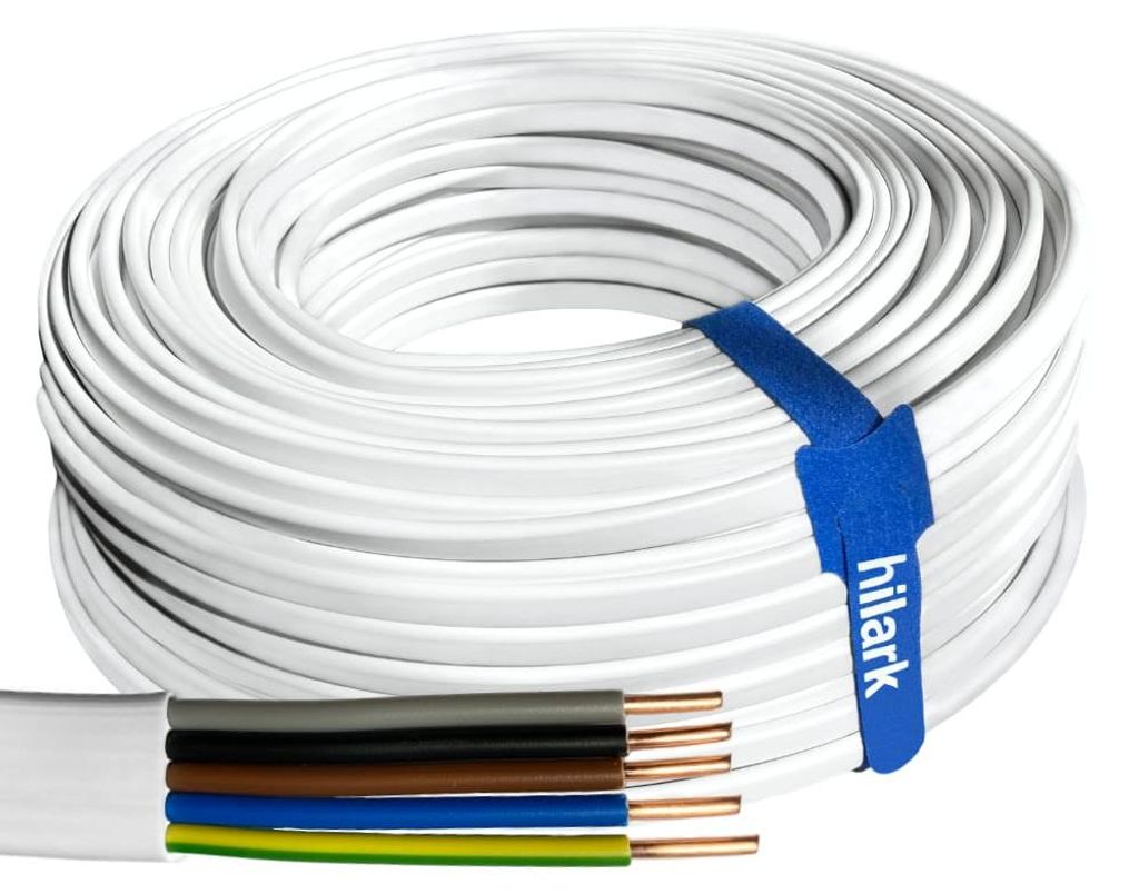 Flaches Installationskabel YDYp 5x2,5 mm² 25m