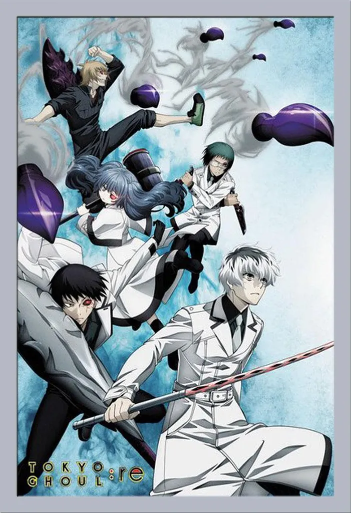 Poster Tokyo Ghoul:RE con Cornice Shinsuke Argento - Maxi Formato 61x91,5