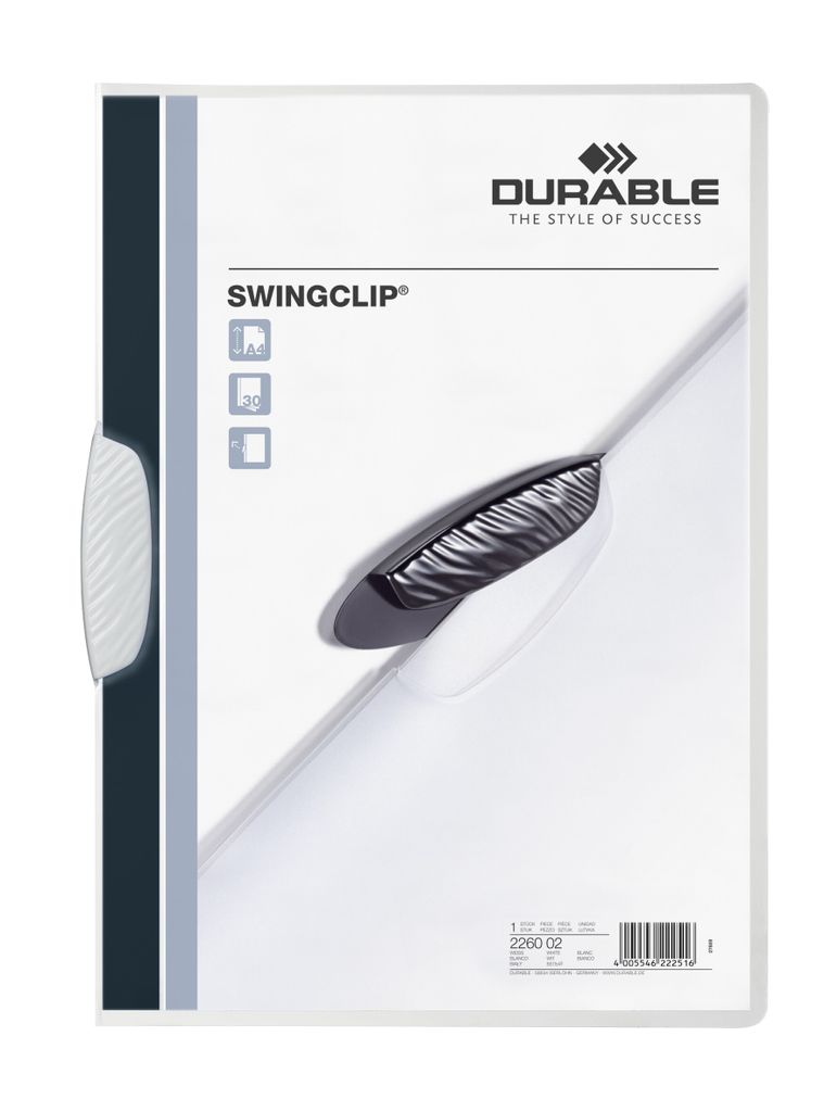 DURABLE Chemise avec clip SWINGCLIP® 30 A4 transparent, Image du produit 