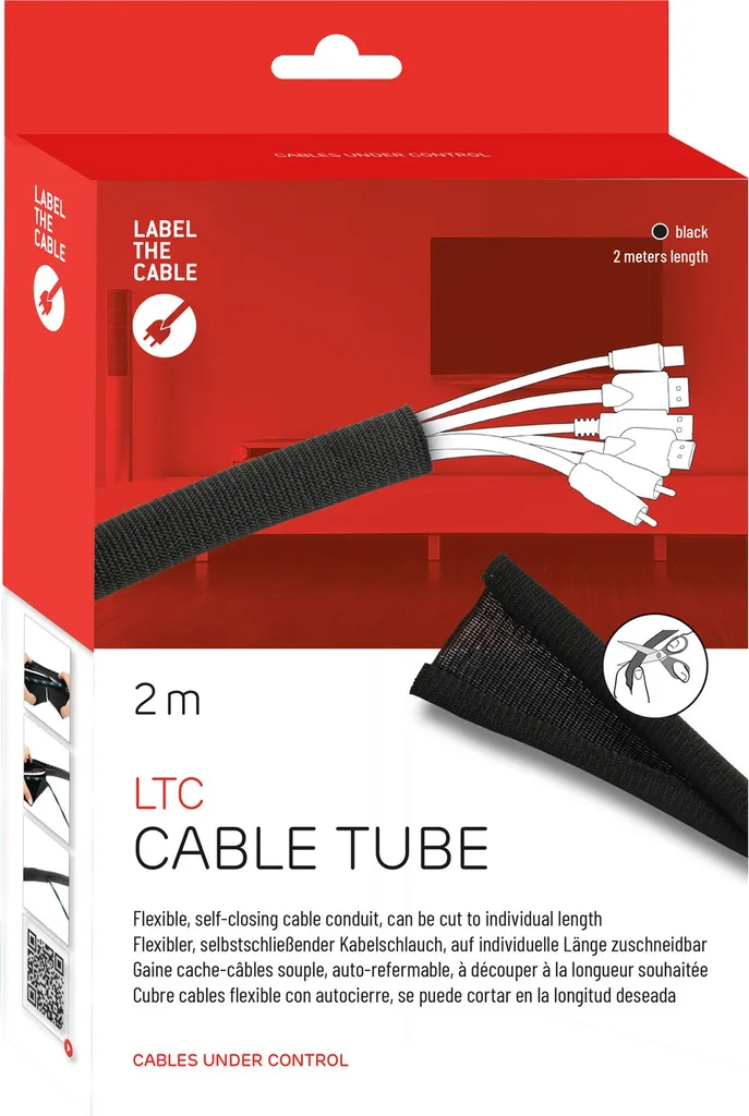 LTC 5110 Tubo Passacavi 2m Nero: Ordine Professionale per i Tuoi Cavi