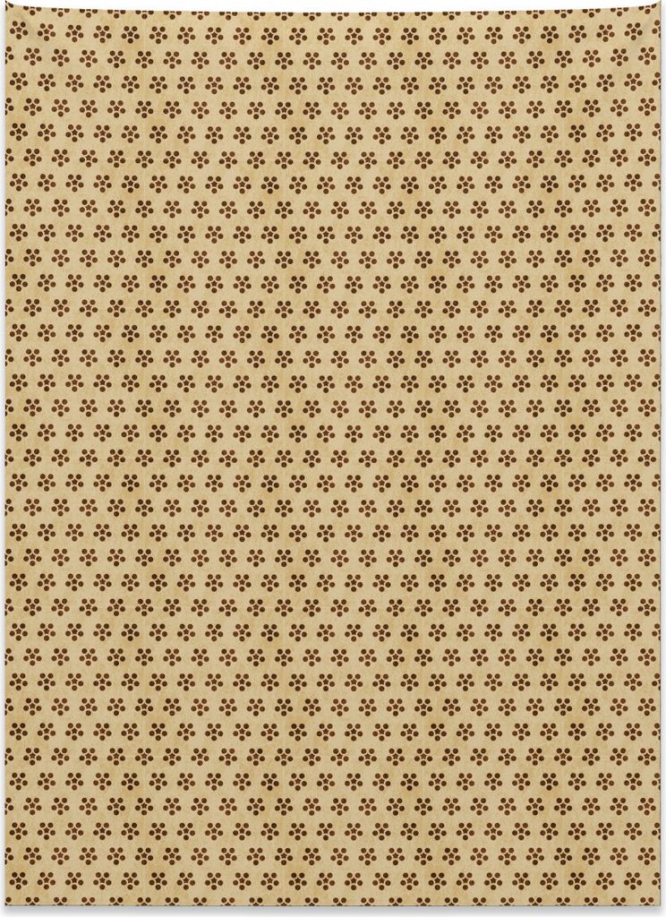 Abakuhaus Retro Wandteppich, Nostalgische Punkte Sterne aus Weiches Mikrofaser Stoff Kein Verblassen Klare Farben Waschbar, 110 x 150 cm, Beige und...