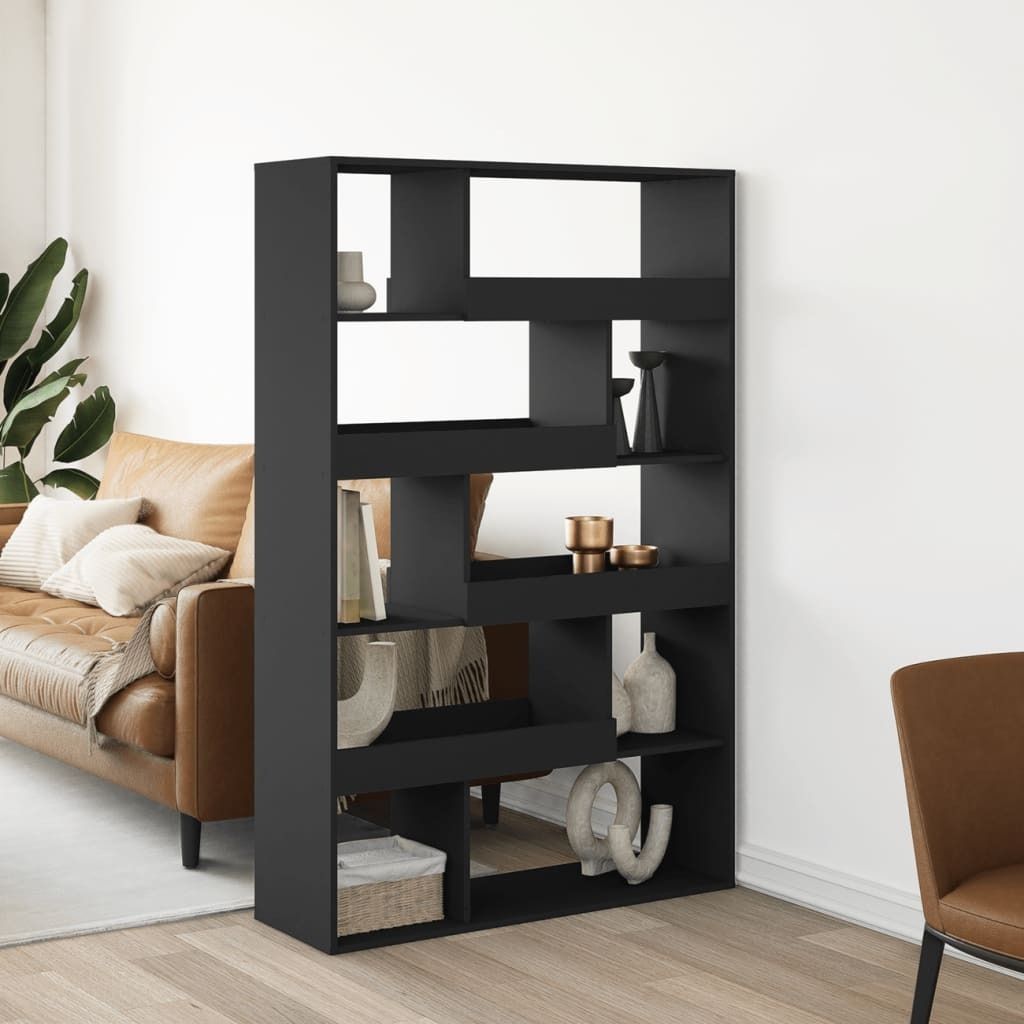 "2026 Promotion" Standregal - Büroregal - Schwarz 100x33x156,5 cm Holzwerkstoff - Wohnzimmerschrank CC16751