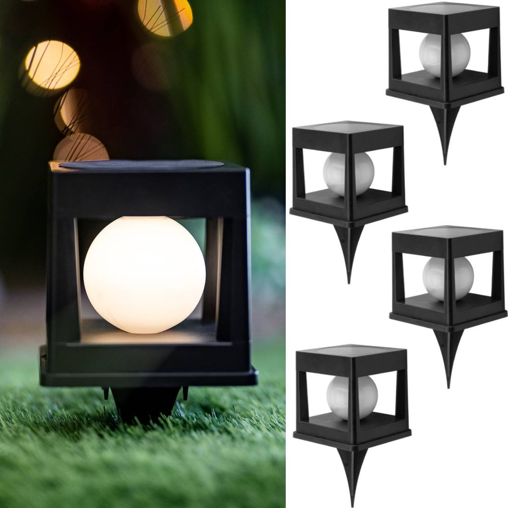 4x Lampa Solarna Ogrodowa LED Wbijana Zewnętrzna na Słupek Zdjęcie produktu 