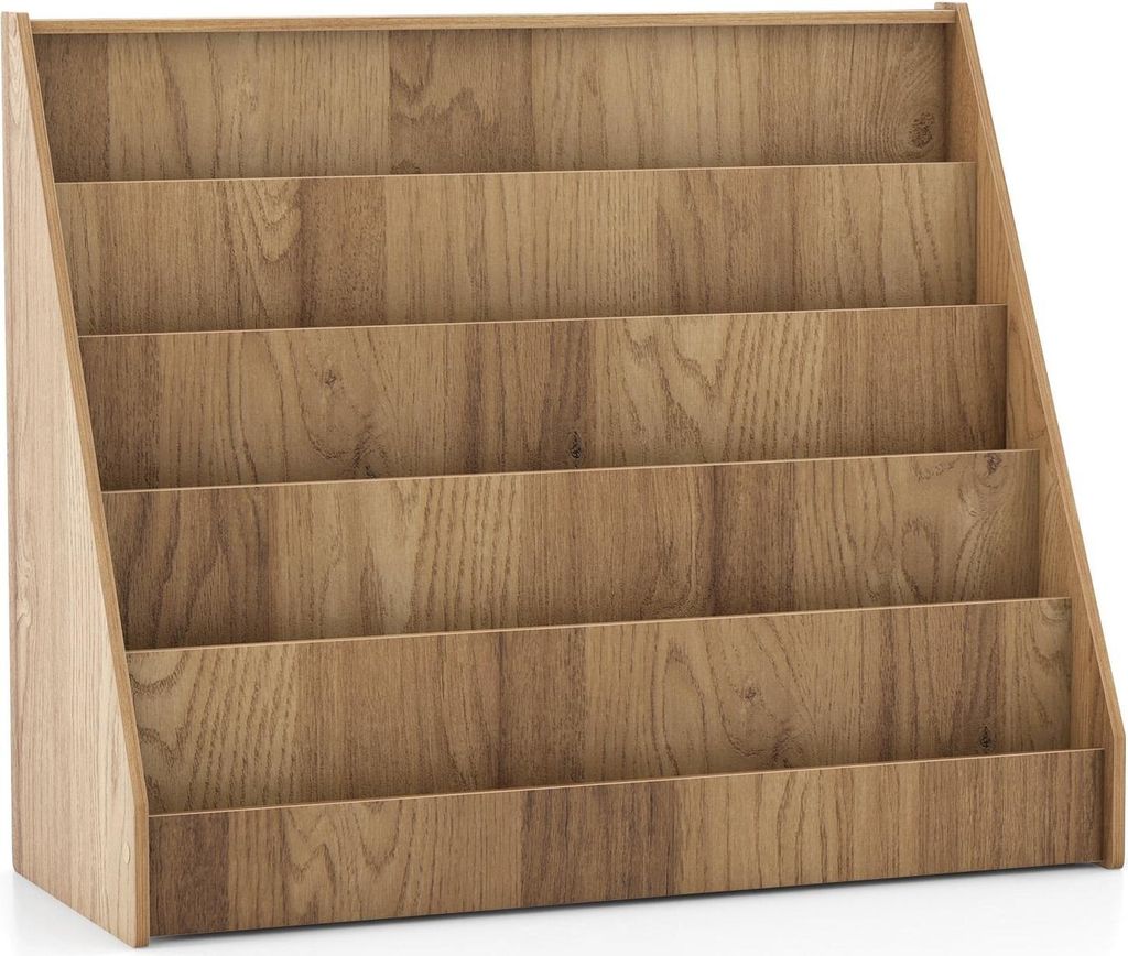 Libreria per bambini con 5 scomparti - Legno naturale Immagine del prodotto 