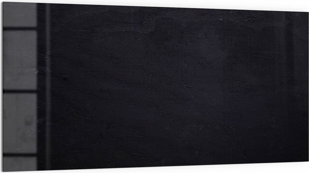 DEQORI Küchenrückwand Glas 100x50 cm 'Gerahmte Kreidetafel' Spritzschutz Bad Rückwand