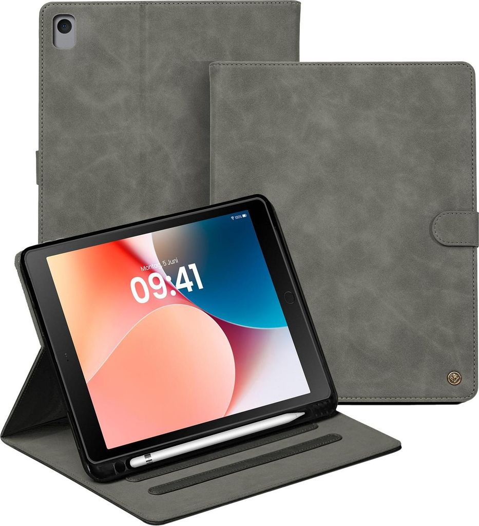 LBH Tablet Schutzhülle für Apple iPad 7. 8. 9. Gen 10.2 Zoll Cover Case Schutz Tablet Farbe: Grau