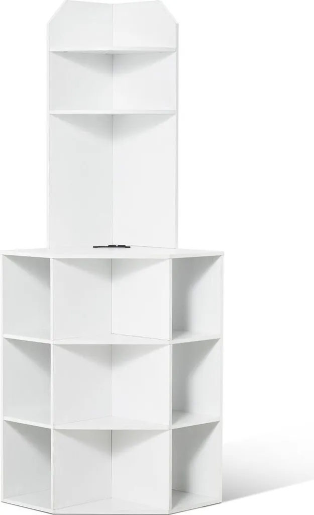 Meuble de coin pour salon et bureau avec recharge USB et rangement 64"