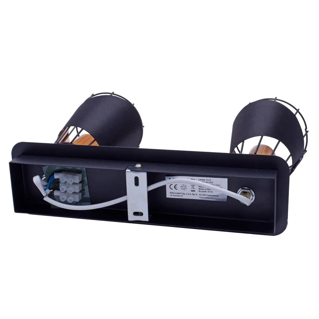 Plafonnier Compact 2 Lampes E14 RICK - Solution Éclairage Pièce Sombre - 5