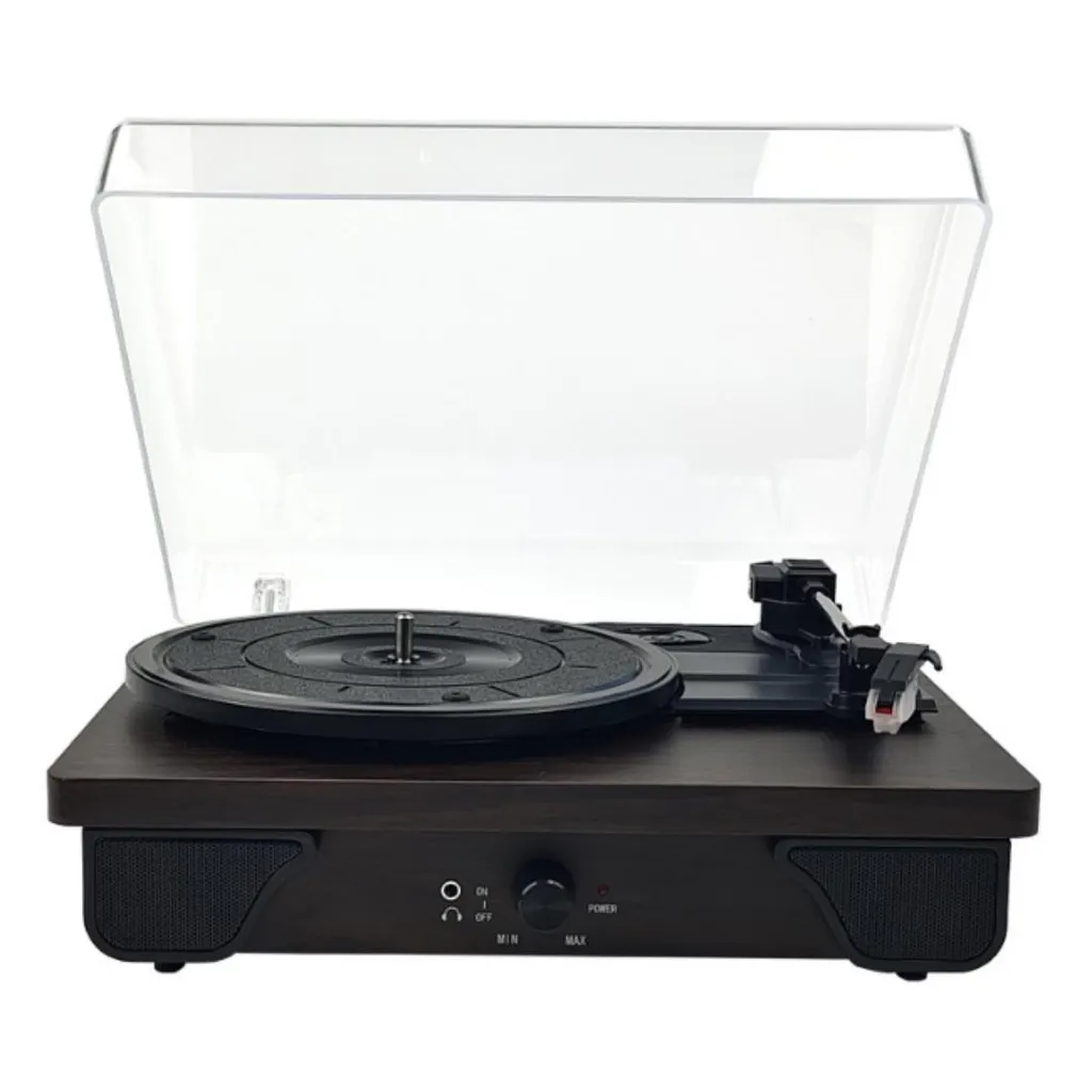 Lecteur de Disques Vintage Bluetooth 5.4 pour Salon et Décoration Bois