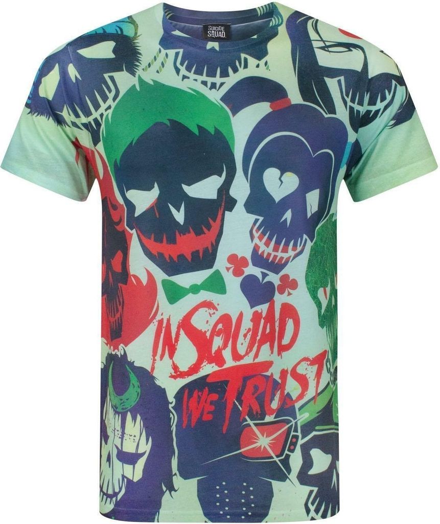 Suicide Squad - "In Squad We Trust" T-Shirt für Herren NS7327 (L) (Bunt)