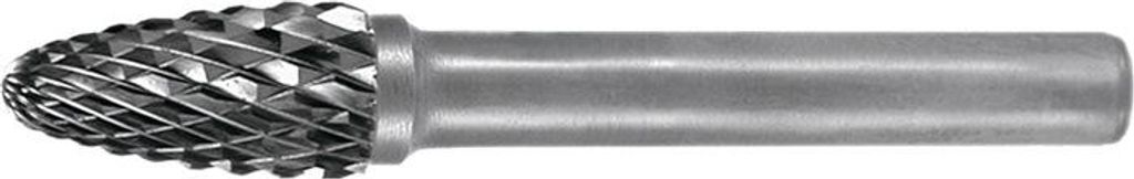 Frässtift RBF D.12mm Kopf-L.25mm Schaft-D.6mm HM Verz.Kreuz PROMAT
