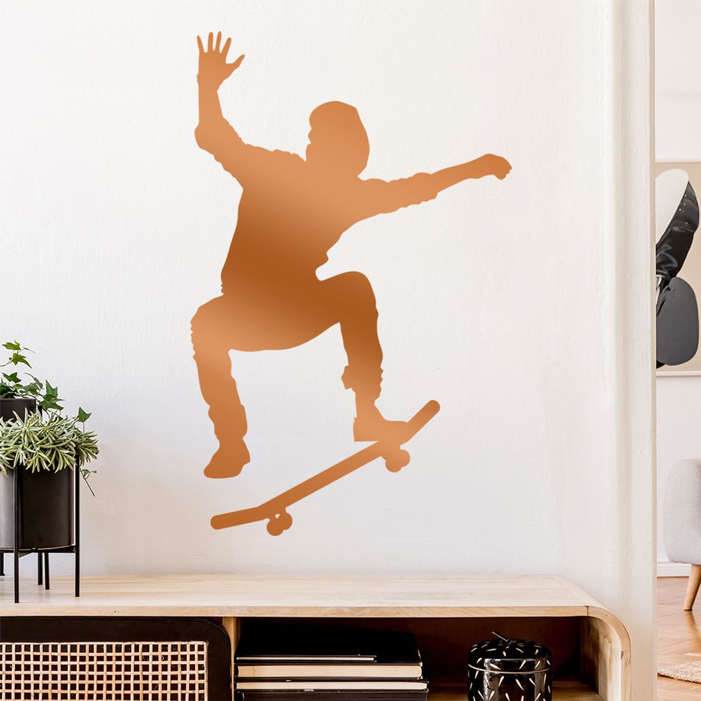 Skateboard Skaten Figur Wandtattoo Wandaufkleber Wall Sticker - Dekoration, Küche, Wohnzimmer, Schlafzimmer, Badezimmer