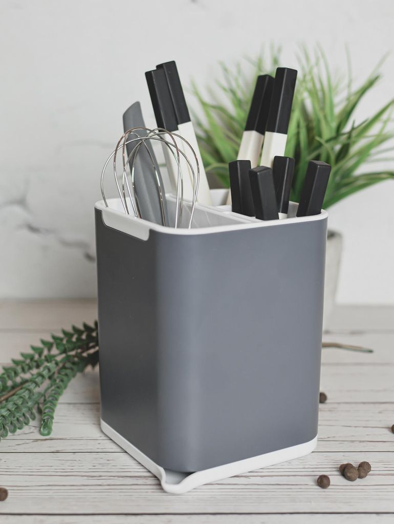 Cabilock Besteck-Organizer Mit Deckel | Transparent | 28x13x7 Cm | Für Schublade