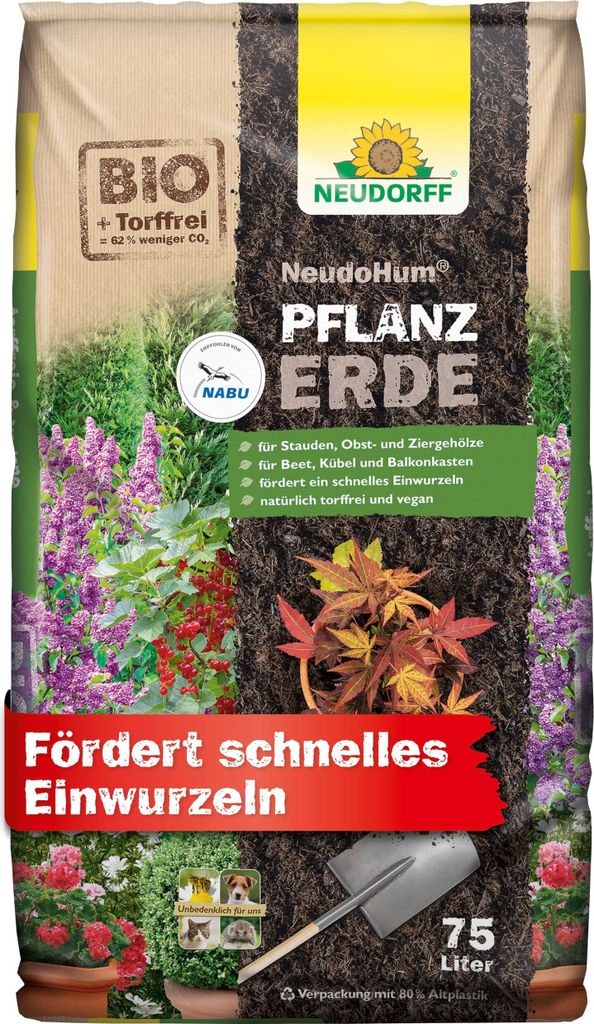 Stauden, Obst, Ziergehölze, Beet, Kübel, Balkonkasten, fördert schnelles Einwurzeln, torffrei, vegan