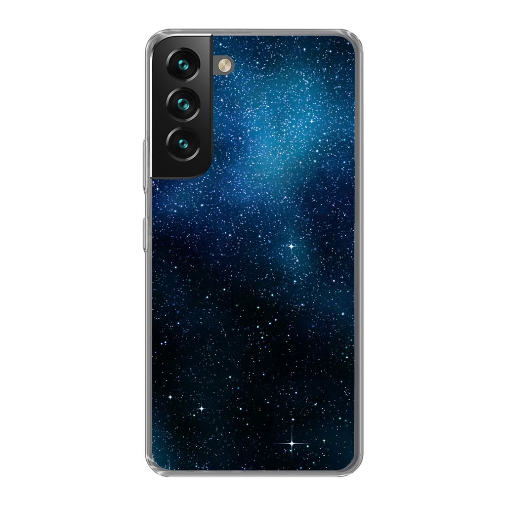 MuchoWow Handyhülle Schutzhülle Hülle für Samsung Galaxy S22 Galaxie - Nacht - Galaxie - Jungen - Mädchen - Kinder Silikon Softcase Handy H...