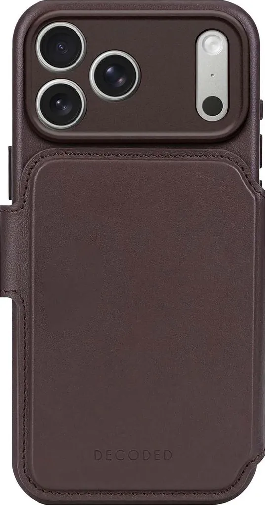 Etui Decoded Portafoglio staccabile in pelle Z Magsafe Na Iphone 17 Pro - Brązowe