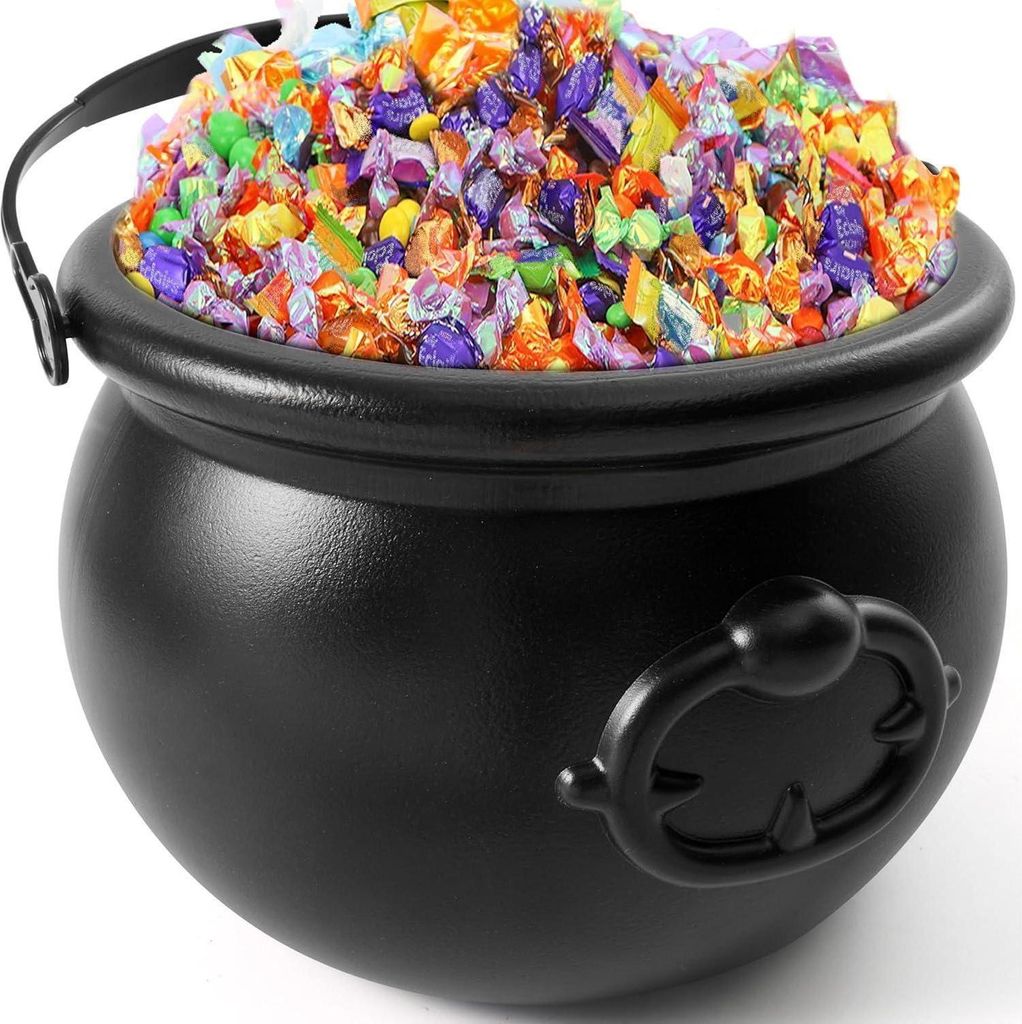 JOYIN Großer schwarzer Halloween-Kessel 19,1 cm Süßigkeiten Produktbild 