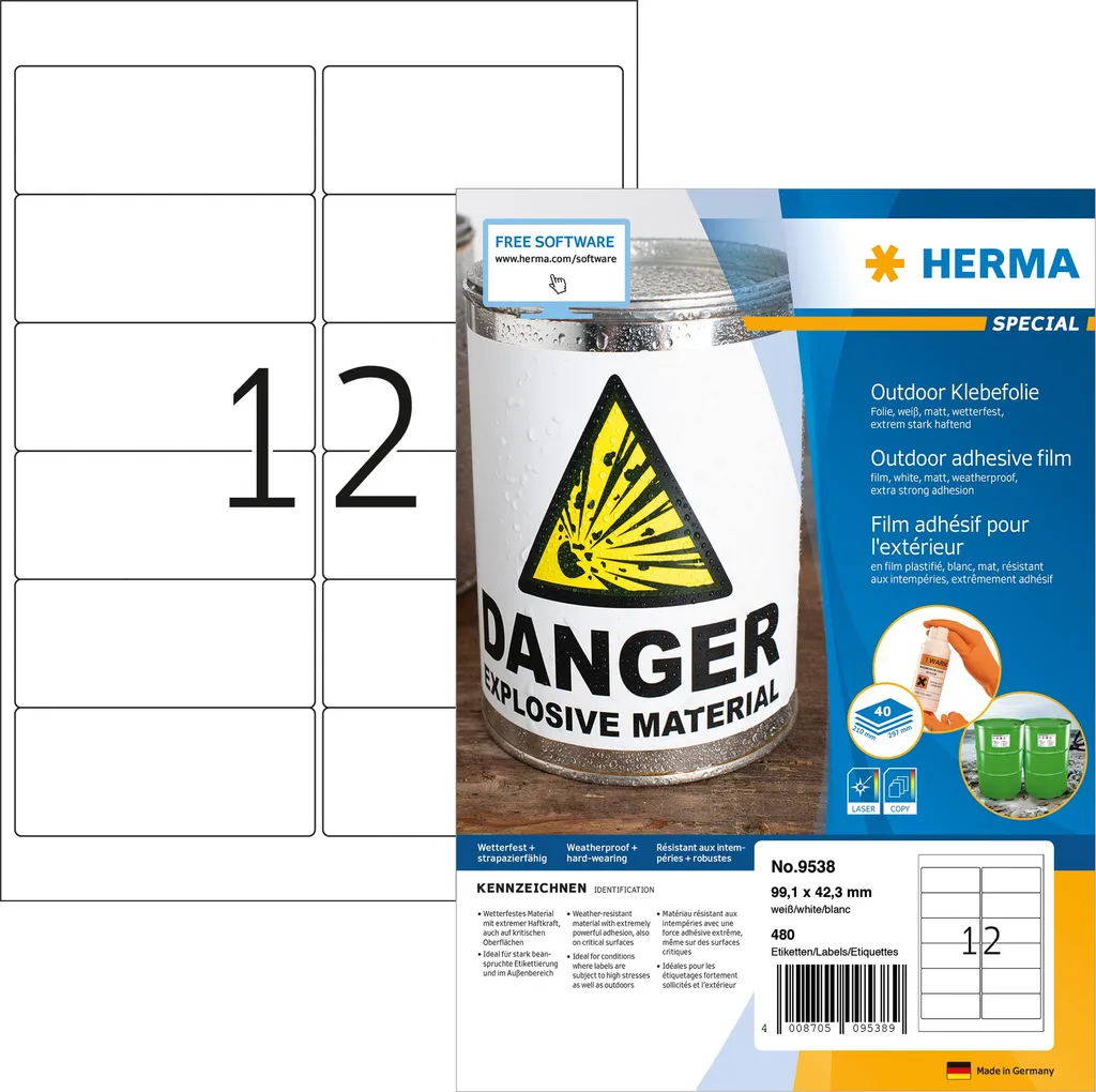 HERMA 4563: Le Migliori Etichette Adesive per Esterni e Giardino