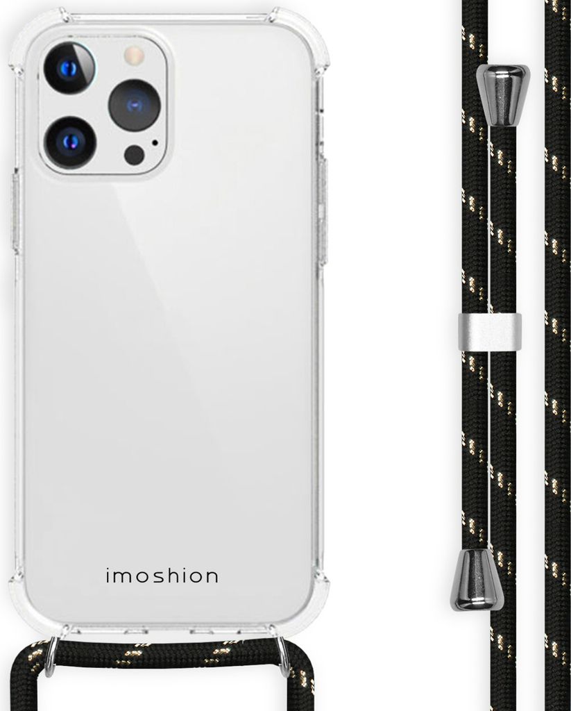 imoshion Backcover mit Band iPhone 13 Pro - Schwarz & Gold