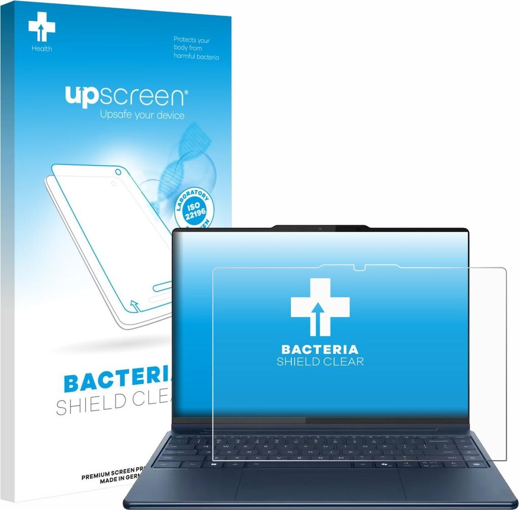 upscreen Schutzfolie für Lenovo Yoga Pro 9i Gen 10 Aura Edition 16" Touch Displayschutz Displayschutzfolie Folie Klar antibakteriell
