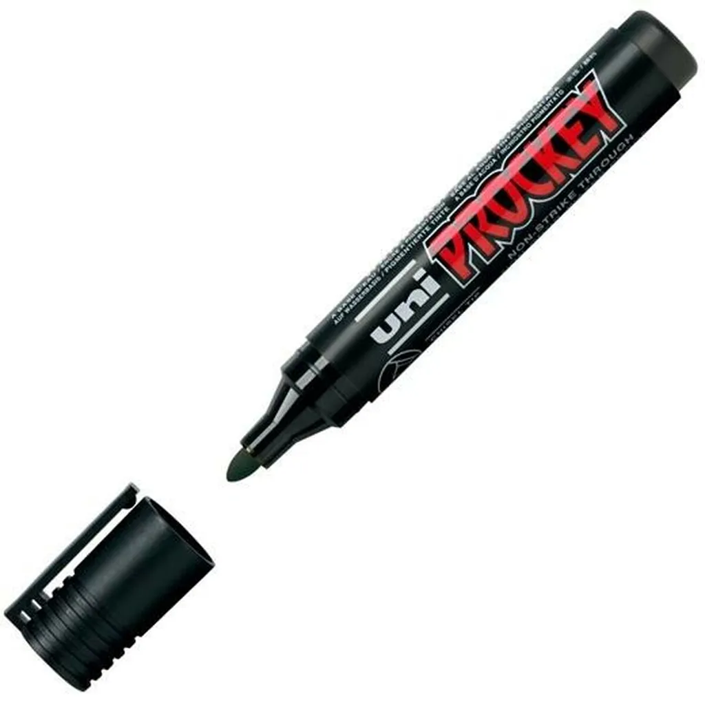 Scatola 12 Marker Uni-Ball Prockey PM-122 Neri - Ideali per Logistica