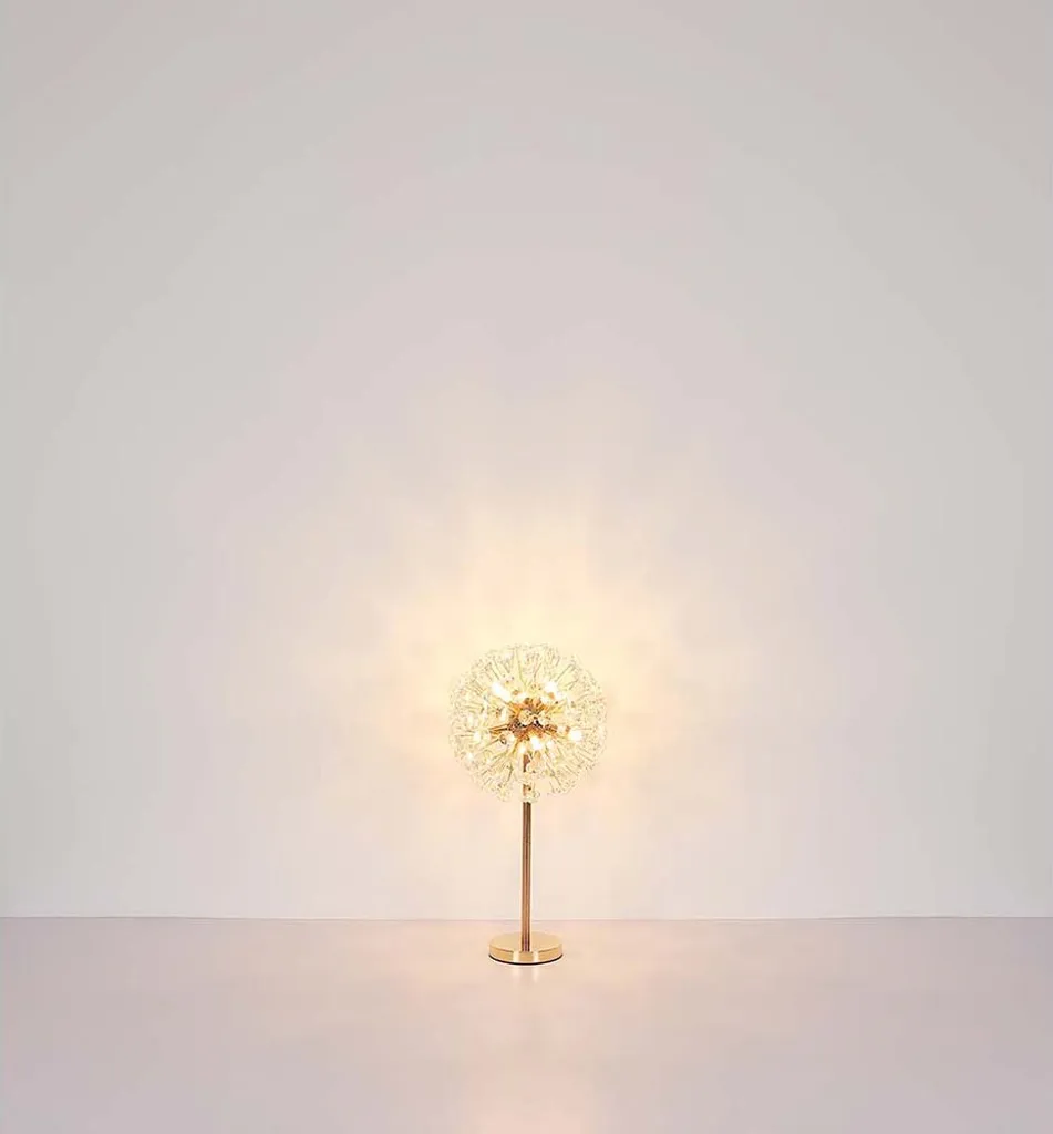 Luminaire de plafond chic doré avec cristaux 4 sources LED Ø 45 cm