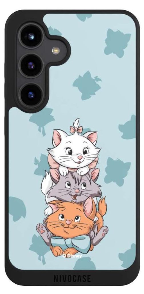 NIVOCASE Handyhülle für Samsung Galaxy S24 Hülle NIVOpure Case Schwarz Aristocats Disney Katze