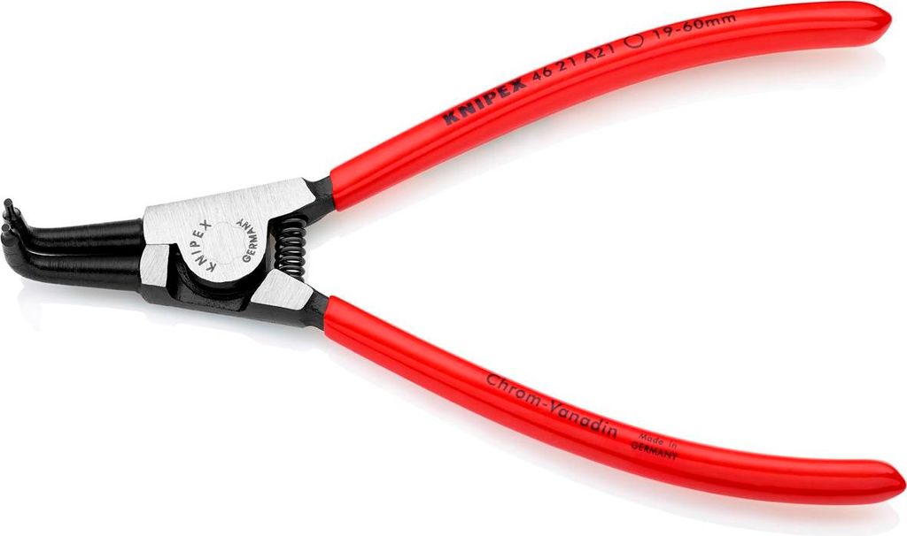 Knipex Sicherungsringzange DIN 5254 B L170mm 90° Ø 19,0-60,0mm schwarz atramentiert - 46 21 A21 SB
