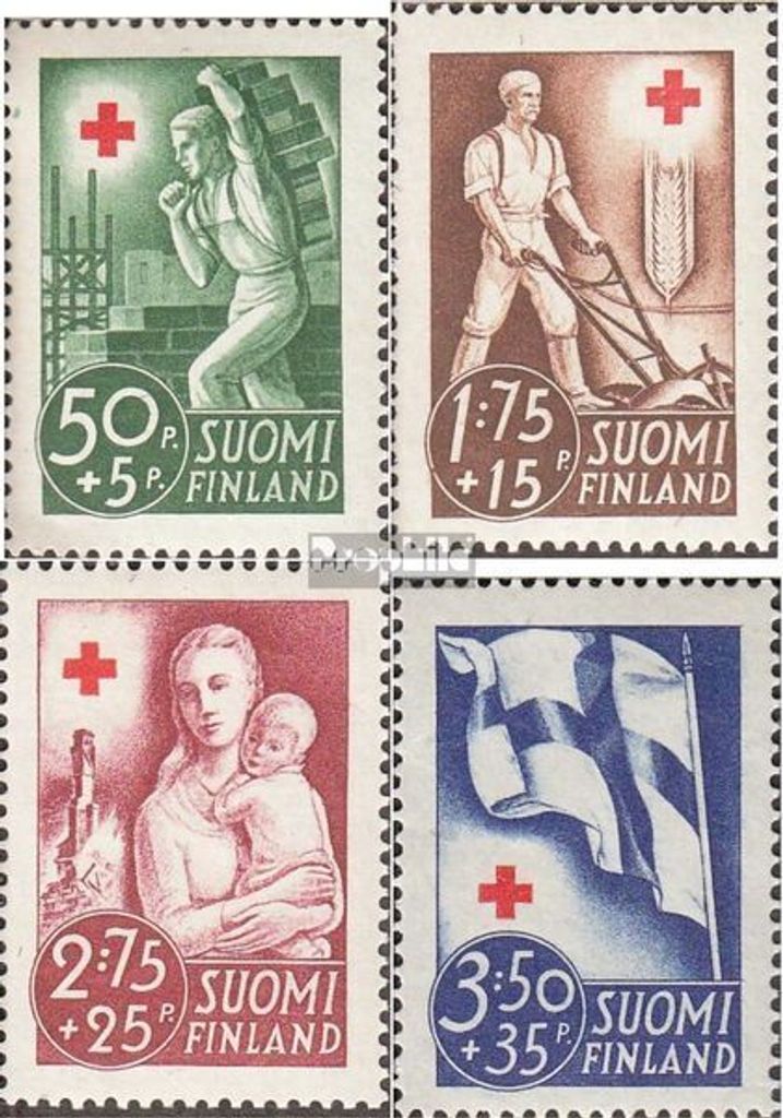 Briefmarken Finnland 1941 Mi 233-236 (kompl.Ausg.) postfrisch Rotes Kreuz