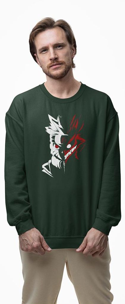 D&B Design Uni Pullover SWAN00007 Naruto Waldgrün-Größe M