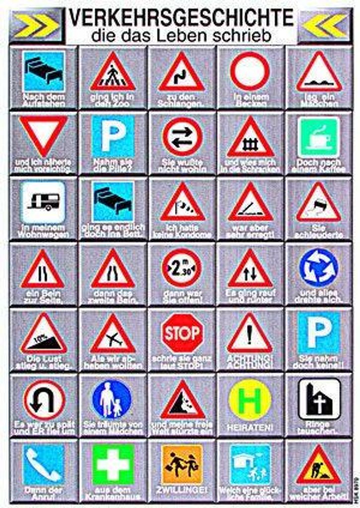 Lustiges Verkehrsschild - Verkehr des Lebens - 308970 - Gr. 30 x 20 cm