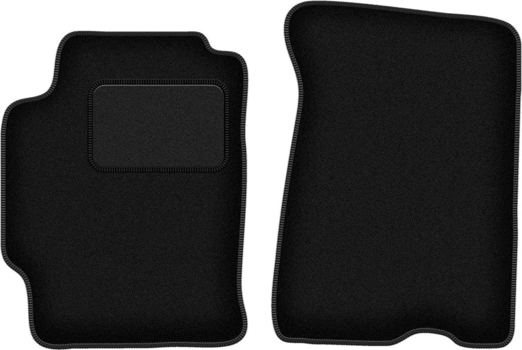Velours-Fußmatten Vorne passend für Ford Probe MK2 (Coupe, Bj. 1993-1997) – schwarz, passgenau, mit Befestigungen set 2 Stk. - STANDARD