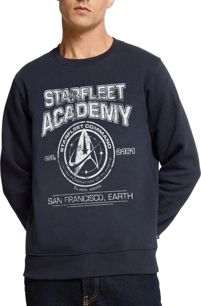 Spreadshirt Star Trek Discovery Starfleet Academy Herren Premium Pullover, 3XL, Navy