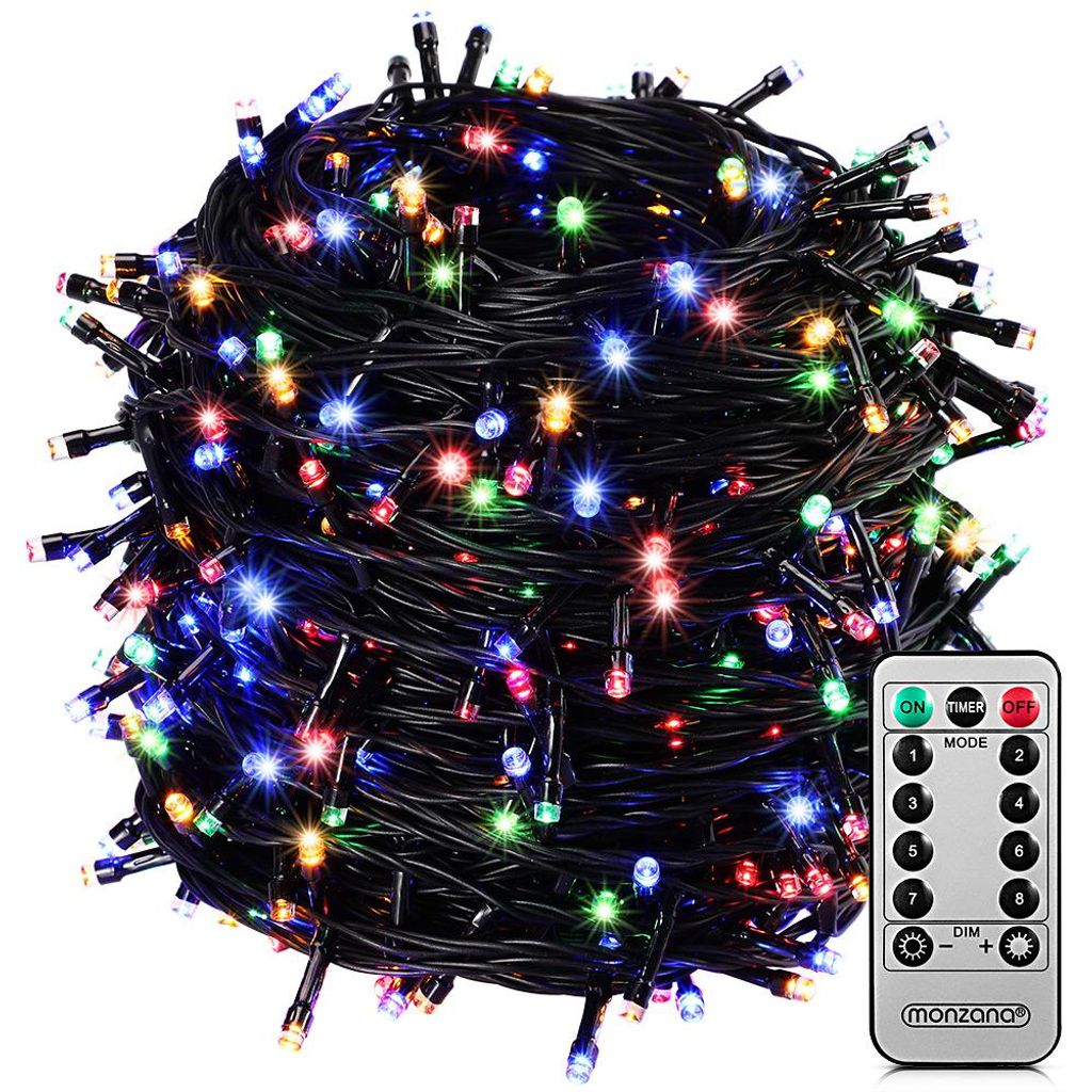 MONZANA® 400 LED Lichterkette 40m mit Fernbedienung Timer Produktbild 