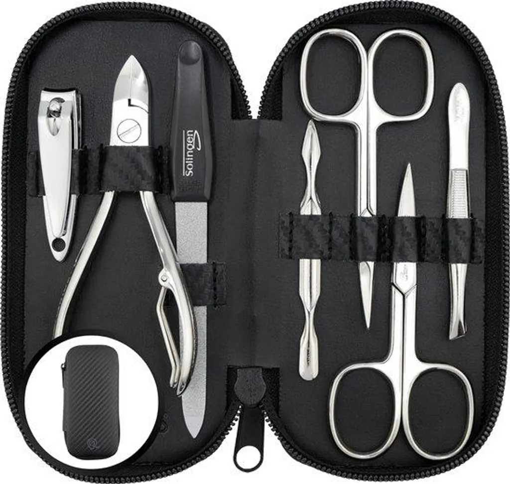 Kit de manucure complet 7 pièces avec coupe-ongles et pinces en inox