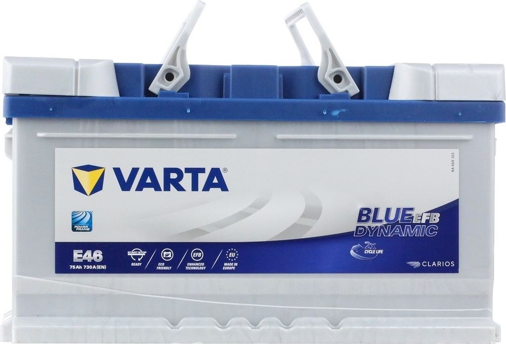 VARTA BLUE Dynamic E46 Starterbatterie 12V 75Ah 730A/EN LB4 Batterie