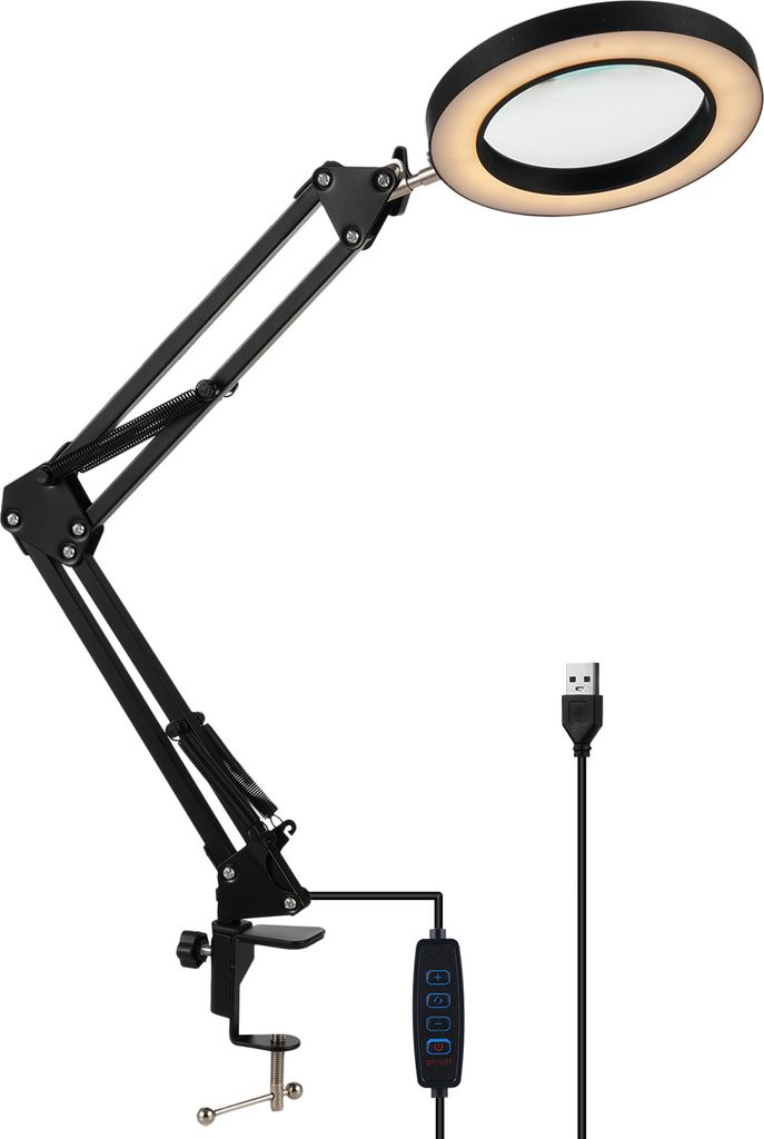 lupa 2 v 1 se světlem a stojanem, 10x LED lupa se svorkou a Obrázek produktu 10