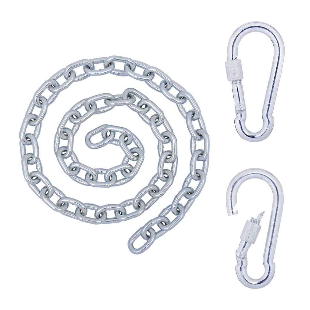 Seilwerk STANKE Karabiner 14x180mm Verzinkt - Schraubverschluss Nach DIN 5299D, 2 Stück