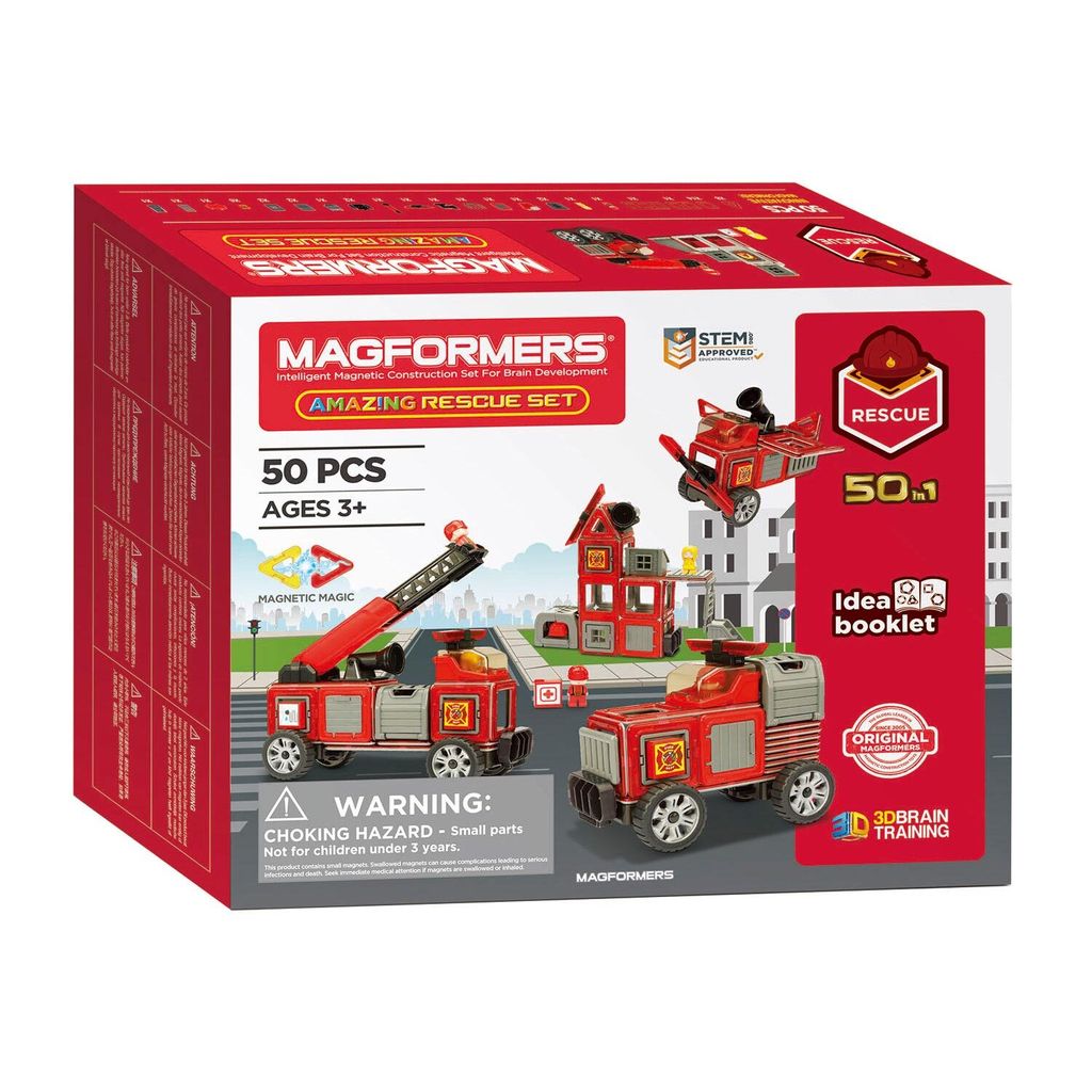 Magnetisches Set Magformers, Erstaunliches Set mit Einsatzfahrzeugen