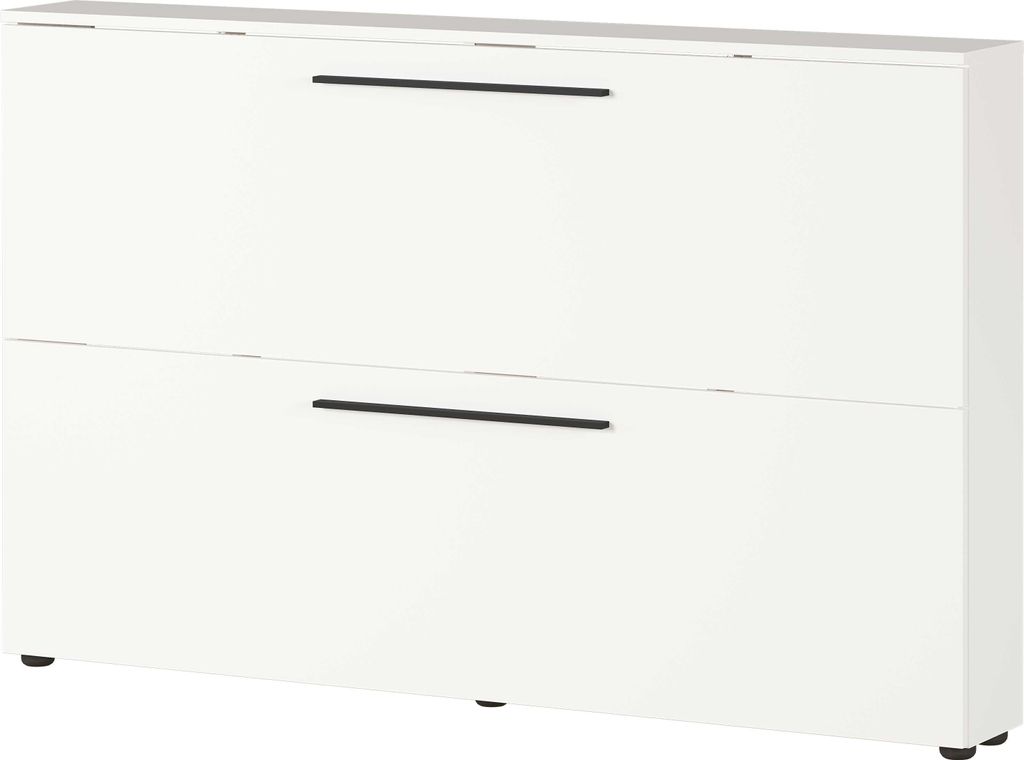 Schuhschrank Jonas 140cm mit zwei Türen - weiß