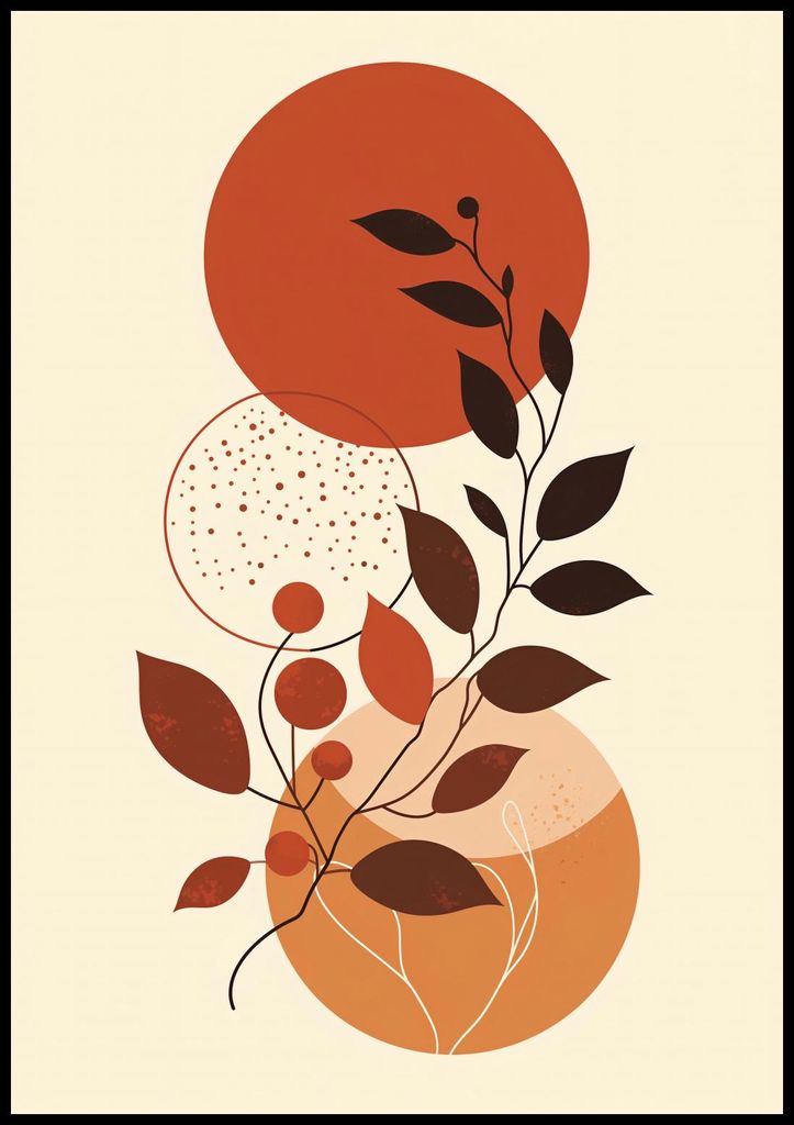 Boho moderne Poster für das Wohnzimmer 70x100cm Farbton Palette