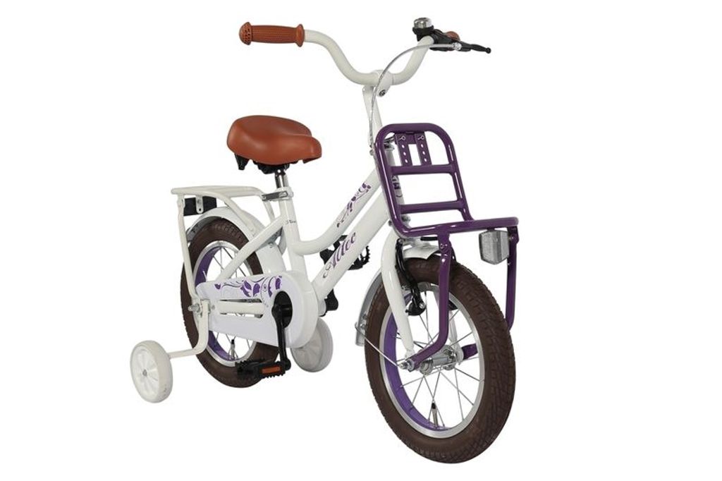 12 Zoll Kinderfahrrad Fahrrad Mädchen Kinderrad Mädchenfahrrad Rad lila weiss 
