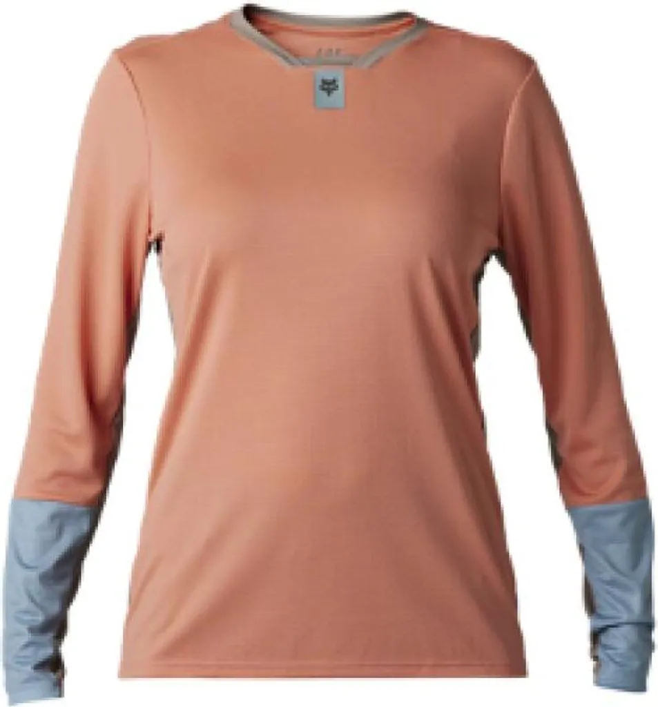 Maillot de VTT à manches longues FOX Defend pour femme coloris Saumon