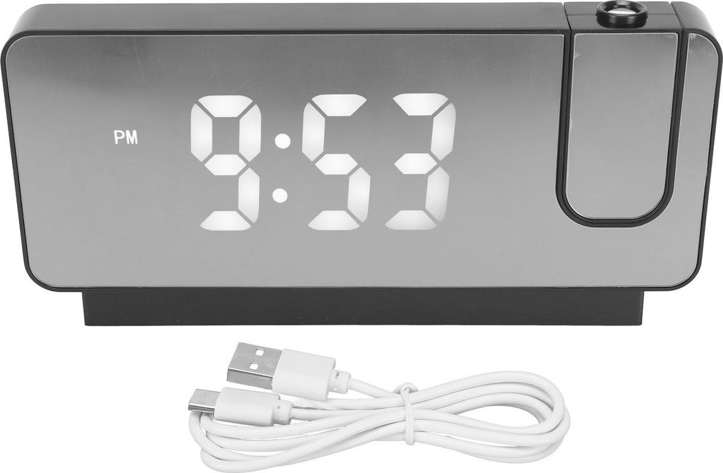 Sveglia Con Proiezione Digitale A LED, Termometro, Temperatura, Data - Foto 9